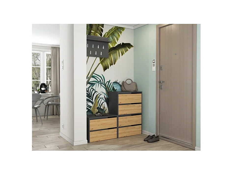 Armoire à chaussures MODO 1 - ANTHRACITE/ARTISAN