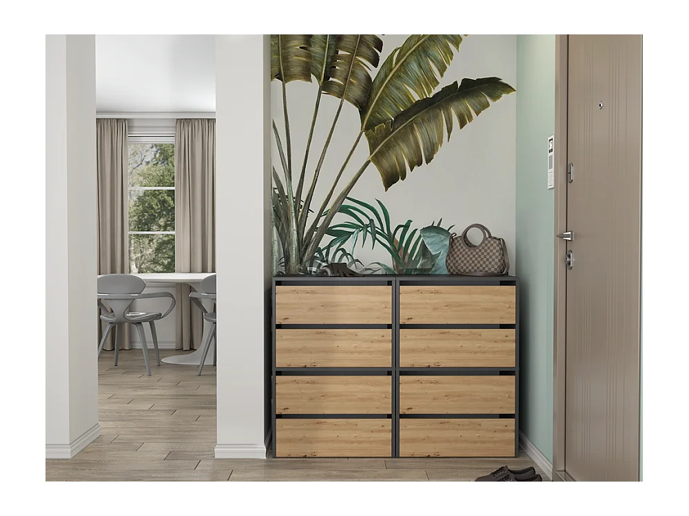 Armoire à chaussures MODO 1 - ANTHRACITE/ARTISAN