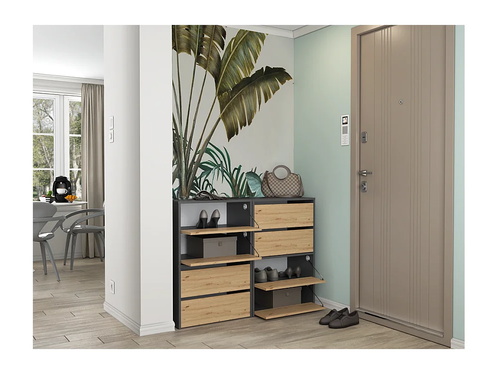 Armoire à chaussures MODO 1 - ANTHRACITE/ARTISAN