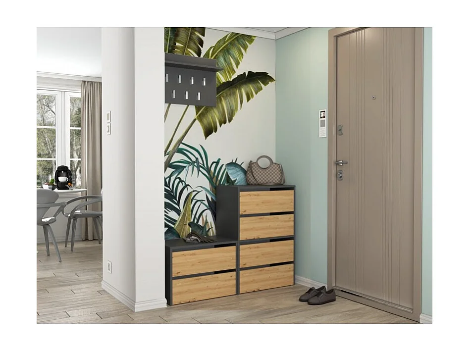 Armoire à chaussures MODO 1 - ANTHRACITE/ARTISAN