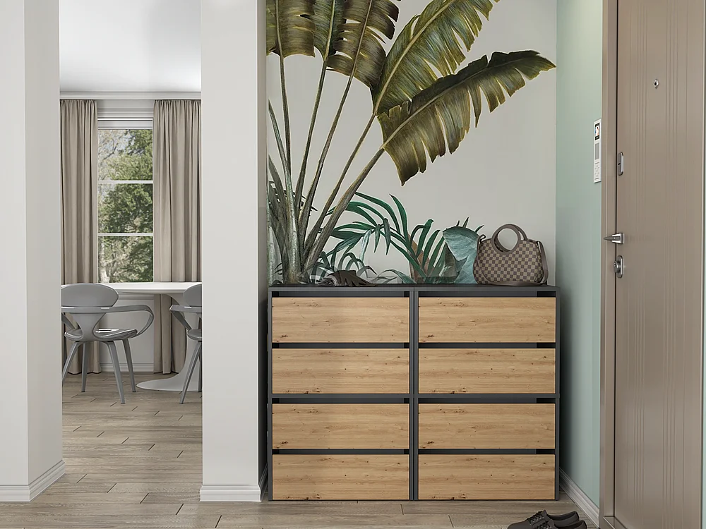 Armoire à chaussures MODO 1 - ANTHRACITE/ARTISAN