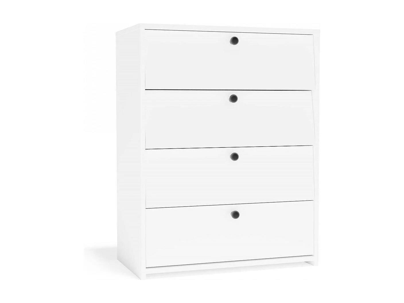 LOKA – Schuhschrank mit 4 Klappen – modernes Design – weiß