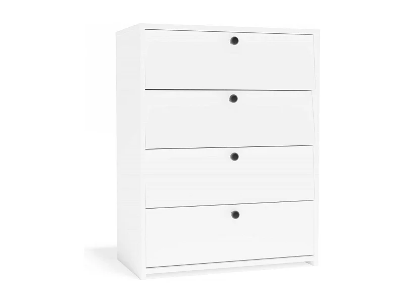 LOKA – Schuhschrank mit 4 Klappen – modernes Design – weiß