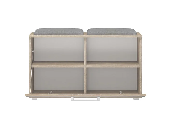 Szafka Opal | Dąb Sonoma | 85x35x45 cm |Szafka na buty z siedziskiem