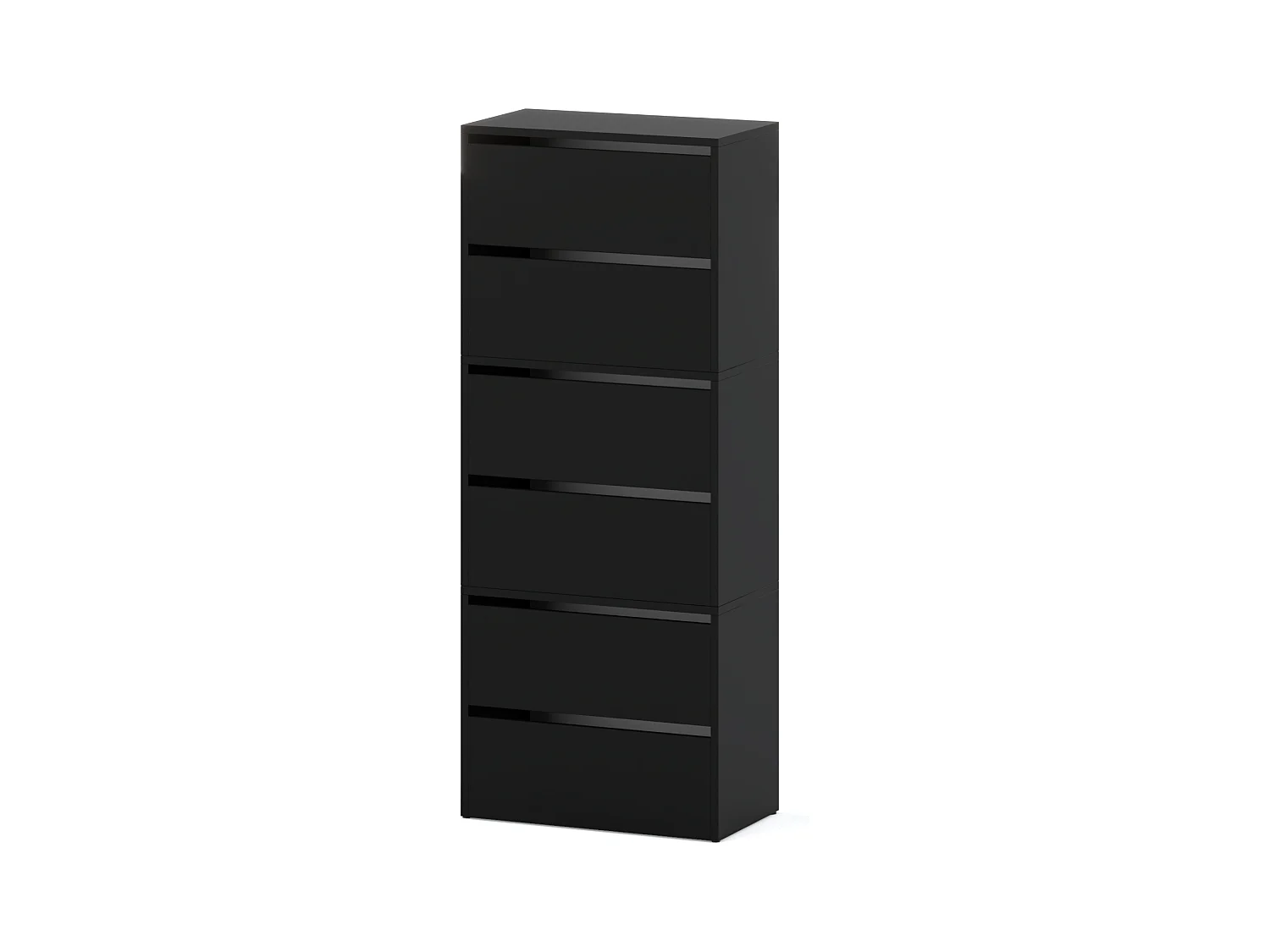 Meuble à Chaussures Étroit Noir 60x36x150cm –15 paires Étagère Rangement Entrée