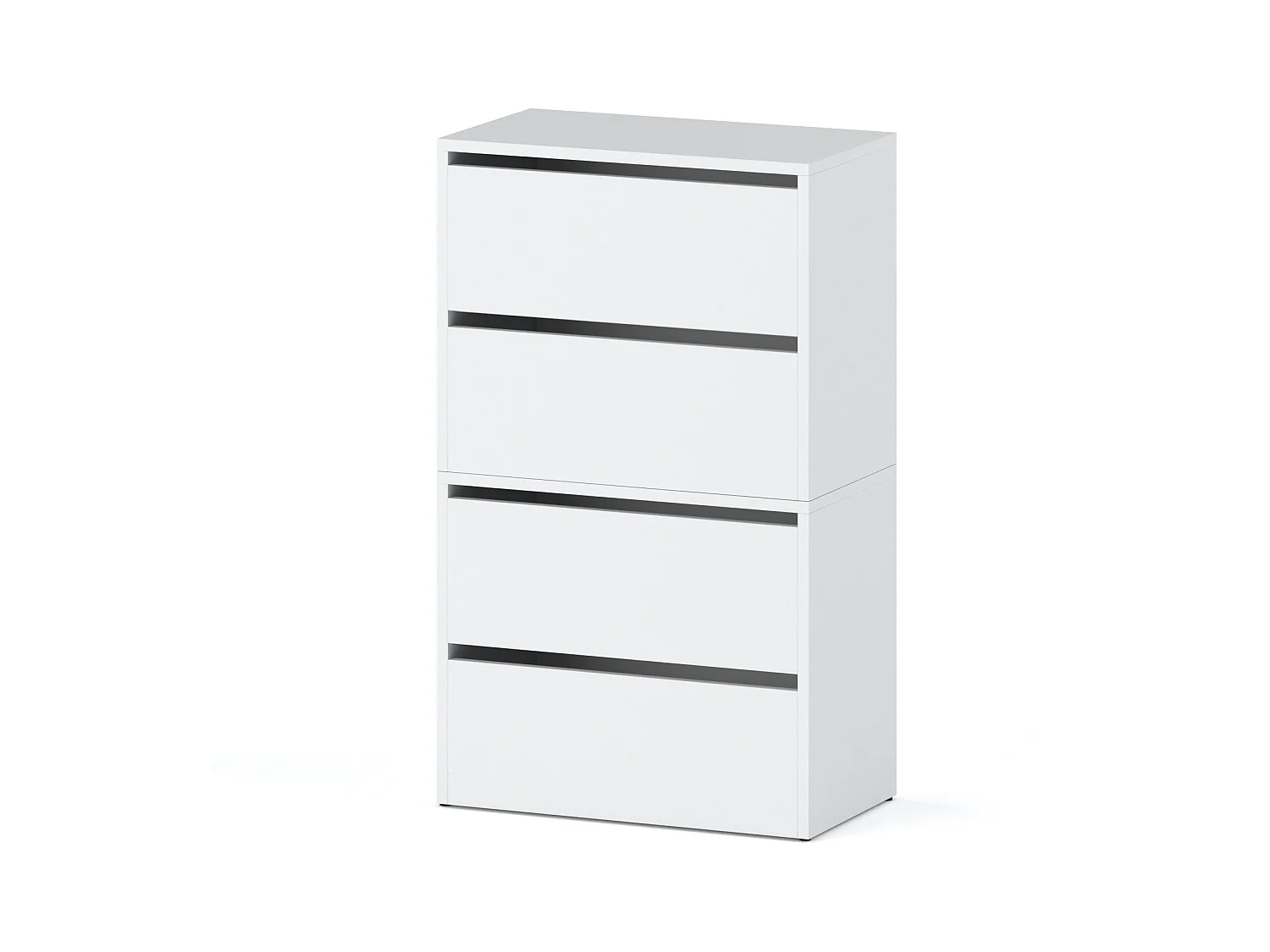 Meuble à Chaussures Blanc Mat 60x30x100cm – Étagère de Rangement Entrée Style Loft