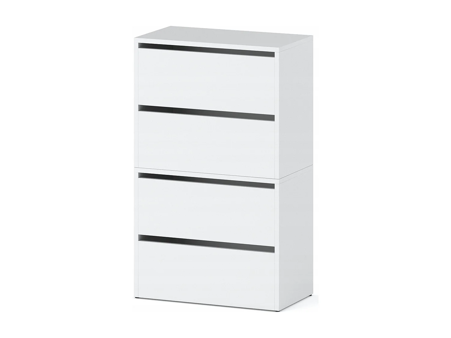 Meuble à Chaussures Blanc Mat 60x36x100cm – Étagère de Rangement Entrée Style Loft