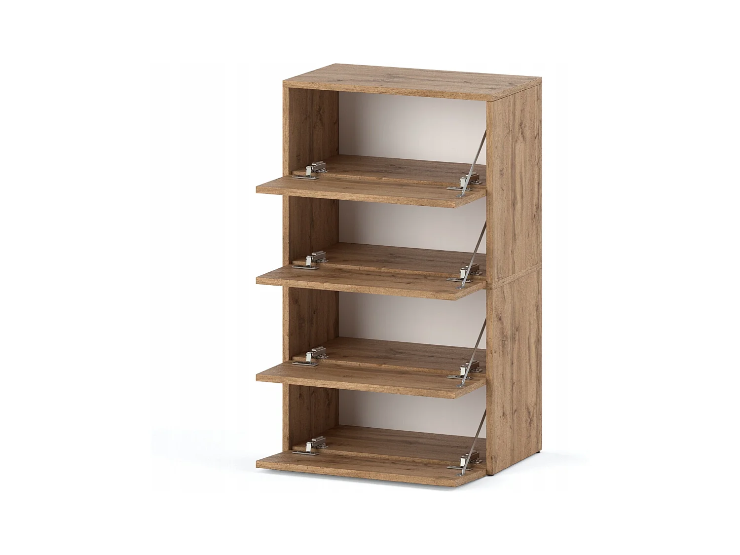 Meuble à Chaussures Chêne Wotan 60x30x100cm 10 paires– Étagère de Rangement Entrée Style Loft