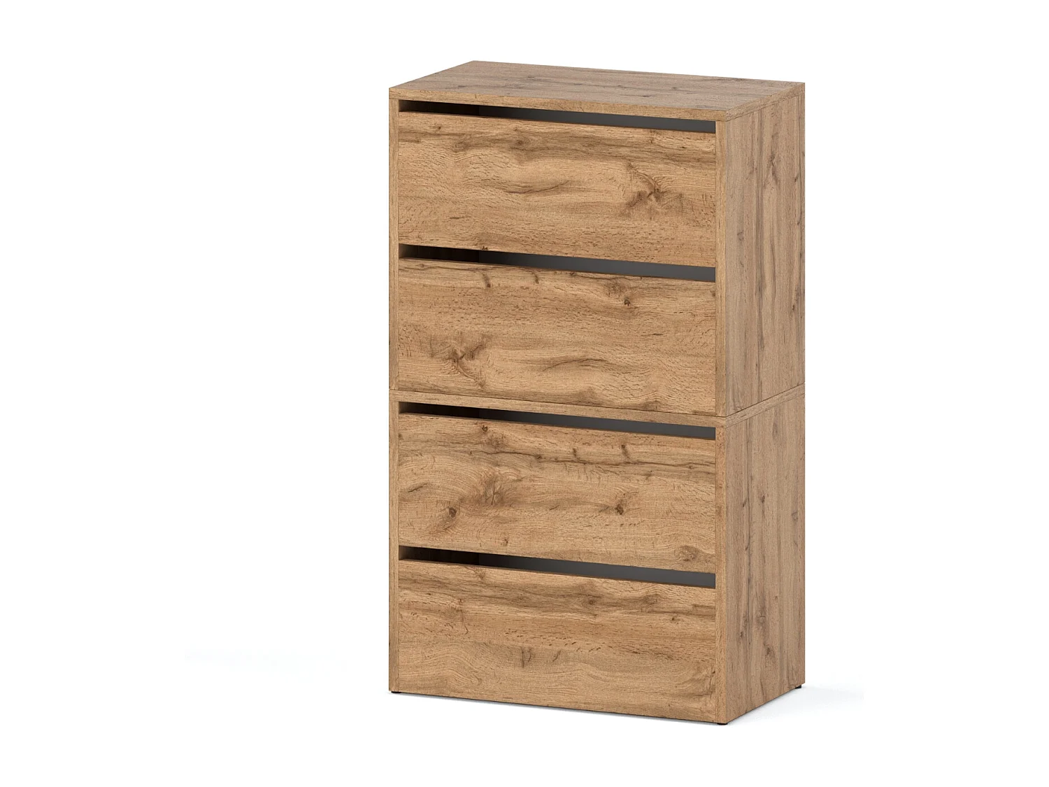 Meuble à Chaussures Chêne Wotan 60x30x100cm 10 paires– Étagère de Rangement Entrée Style Loft