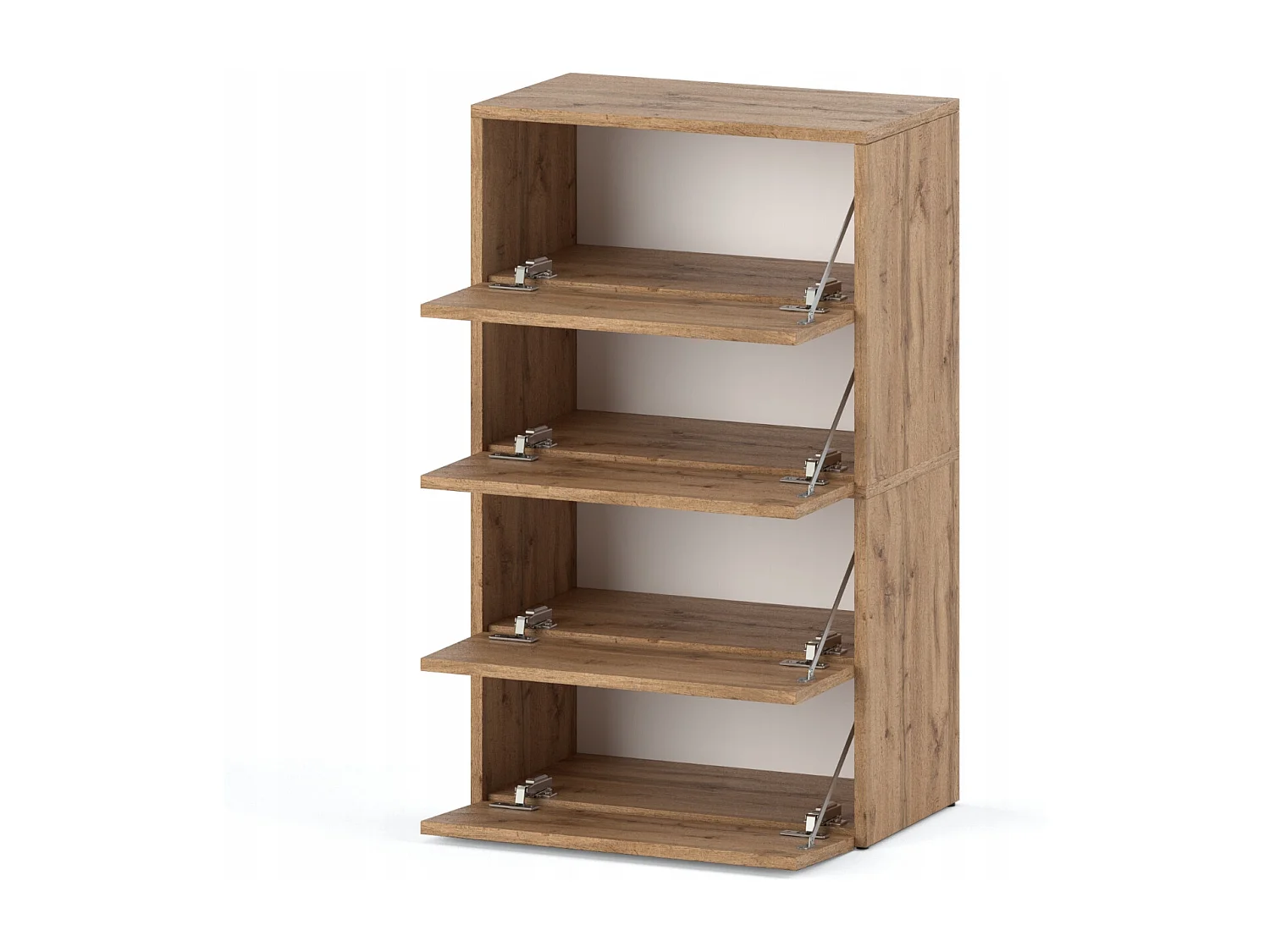 Meuble à Chaussures Chêne Wotan 60x30x100cm 10 paires– Étagère de Rangement Entrée Style Loft