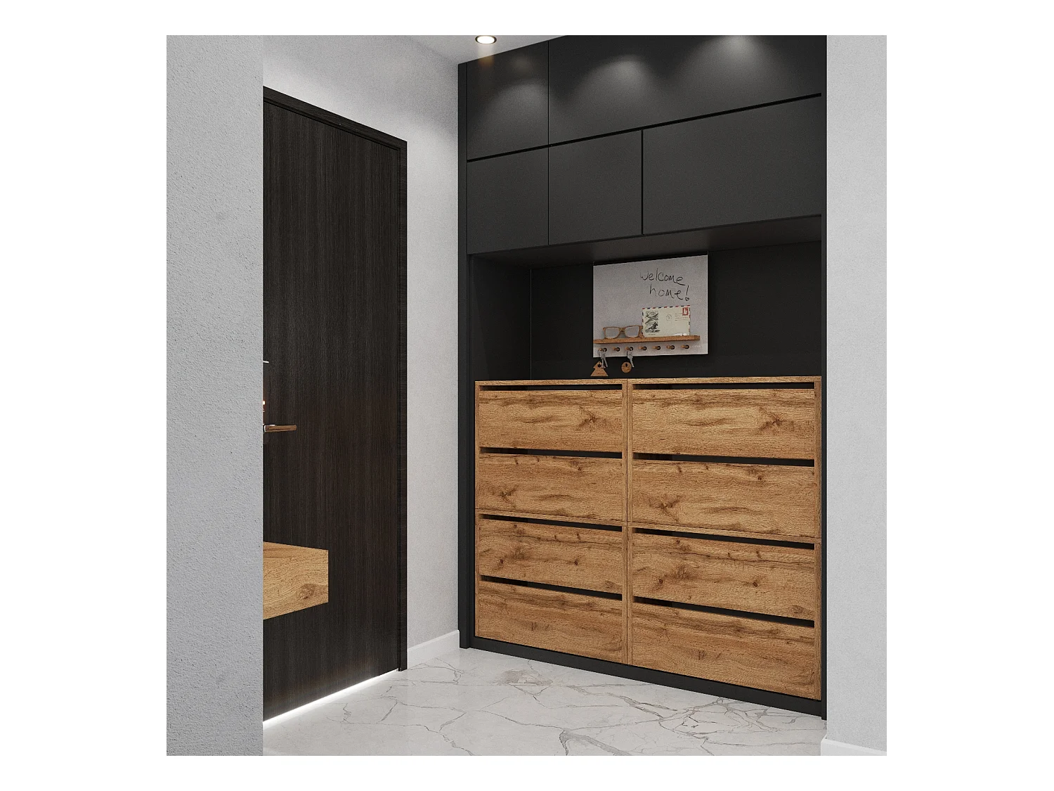 Grand Meuble à Chaussures 120x36x100 cm Chêne Wotan 20paires– Haut Rangement Étagère pour Entrée