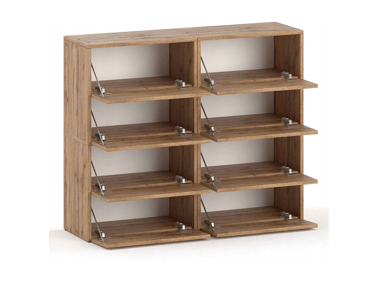 Grand Meuble à Chaussures 120x36x100 cm Chêne Wotan 20paires– Haut Rangement Étagère pour Entrée