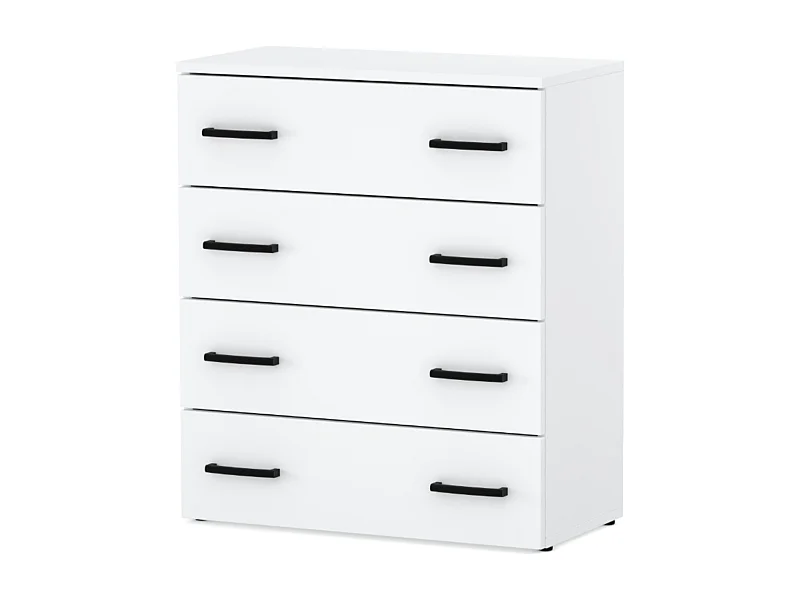 Armoire à chaussures en blanc 71x82,9x35 cm – meuble de rangement avec 4 étagères