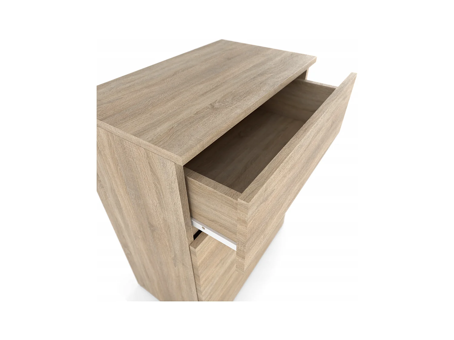 Commode design Chêne Sonoma avec tiroir et porte – 60x35x78 cm- style boho