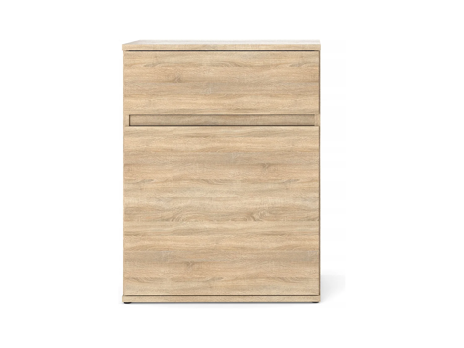 Commode design Chêne Sonoma avec tiroir et porte – 60x35x78 cm- style boho