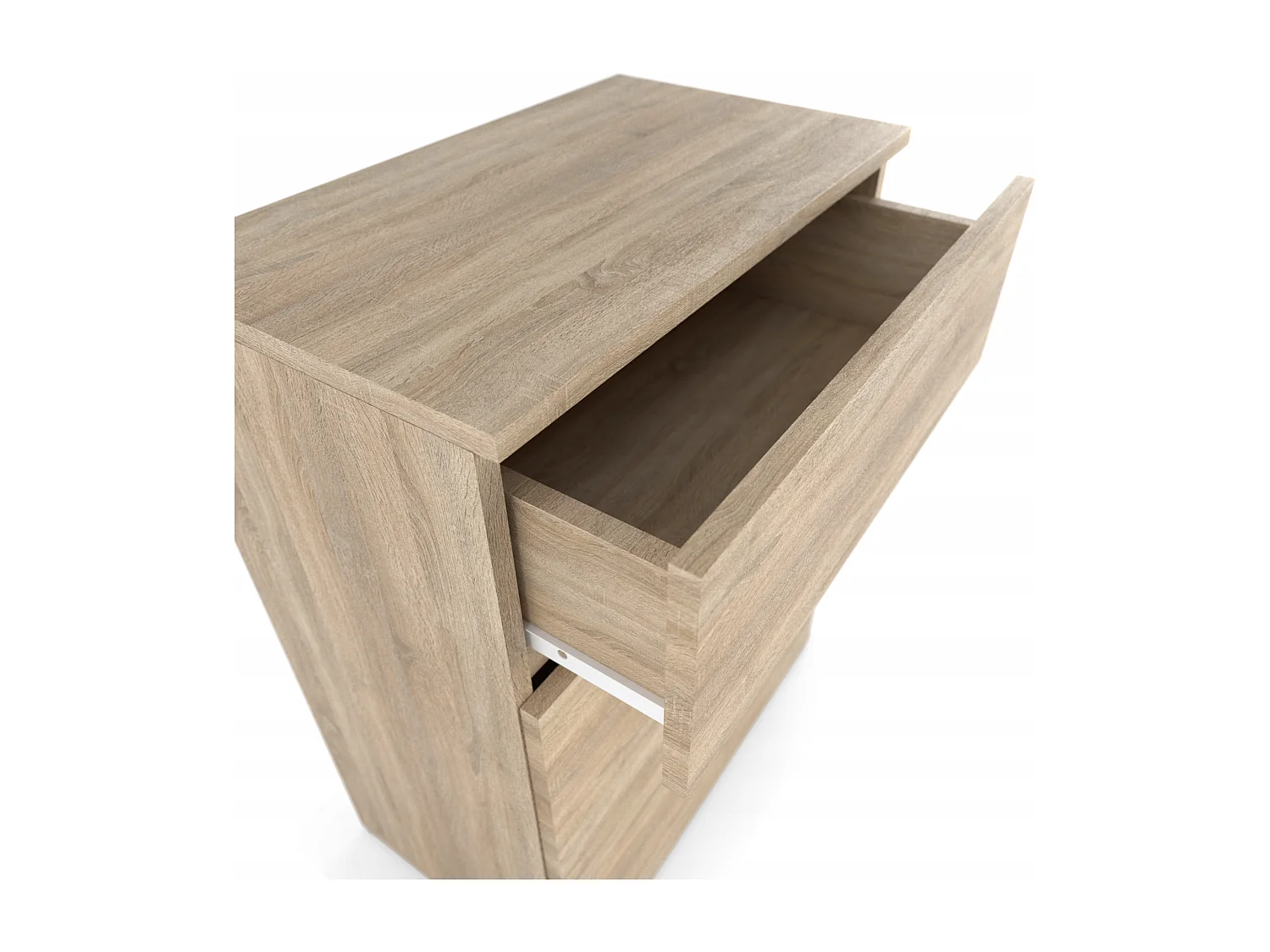 Commode design Chêne Sonoma avec tiroir et porte – 60x35x78 cm- style boho