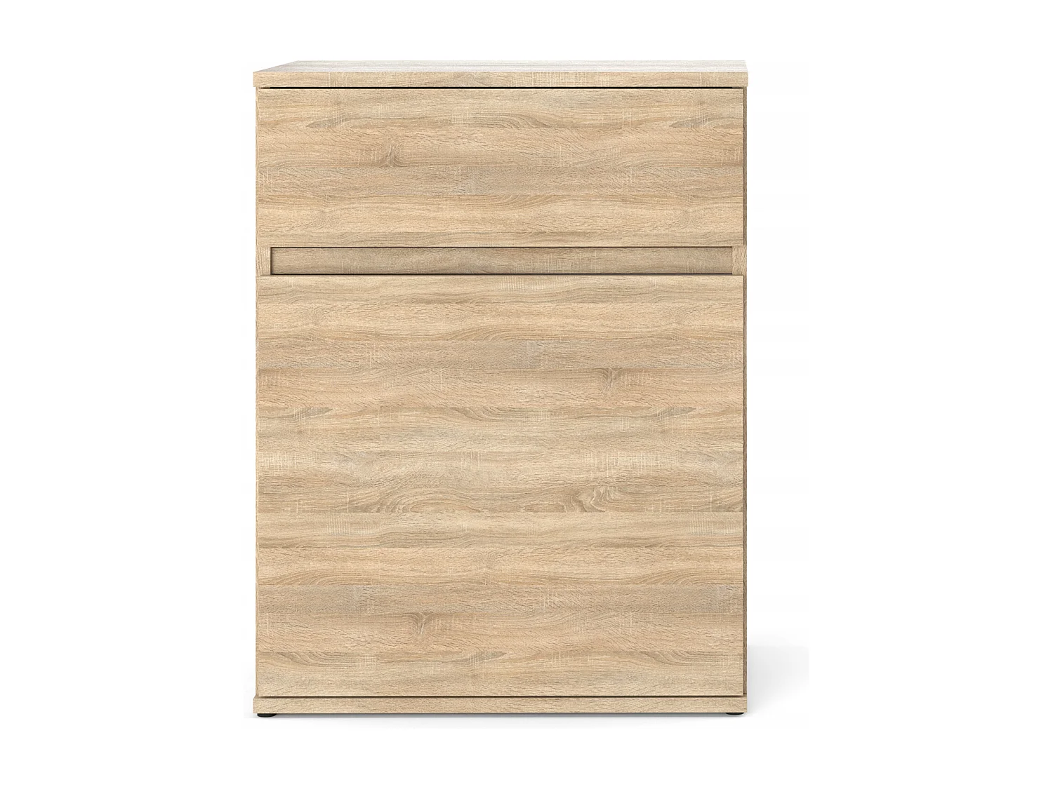 Sonoma Eichenkommode braun 60 cm, modernes griffloses Design, praktischer Stauraum für Wohnzimmer und Schlafzimmer