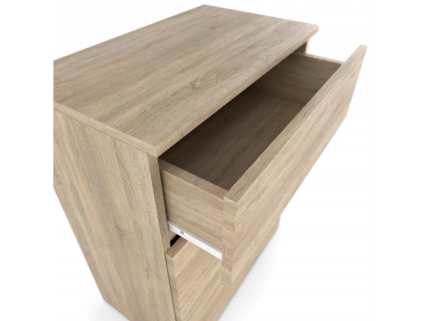 Cômoda em carvalho Sonoma marrom 60 cm, design moderno sem puxadores, armazenamento prático para sala e quarto