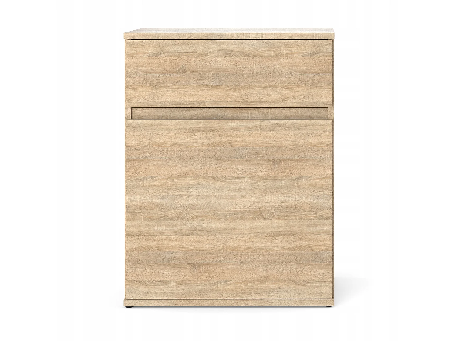 Cômoda em carvalho Sonoma marrom 60 cm, design moderno sem puxadores, armazenamento prático para sala e quarto