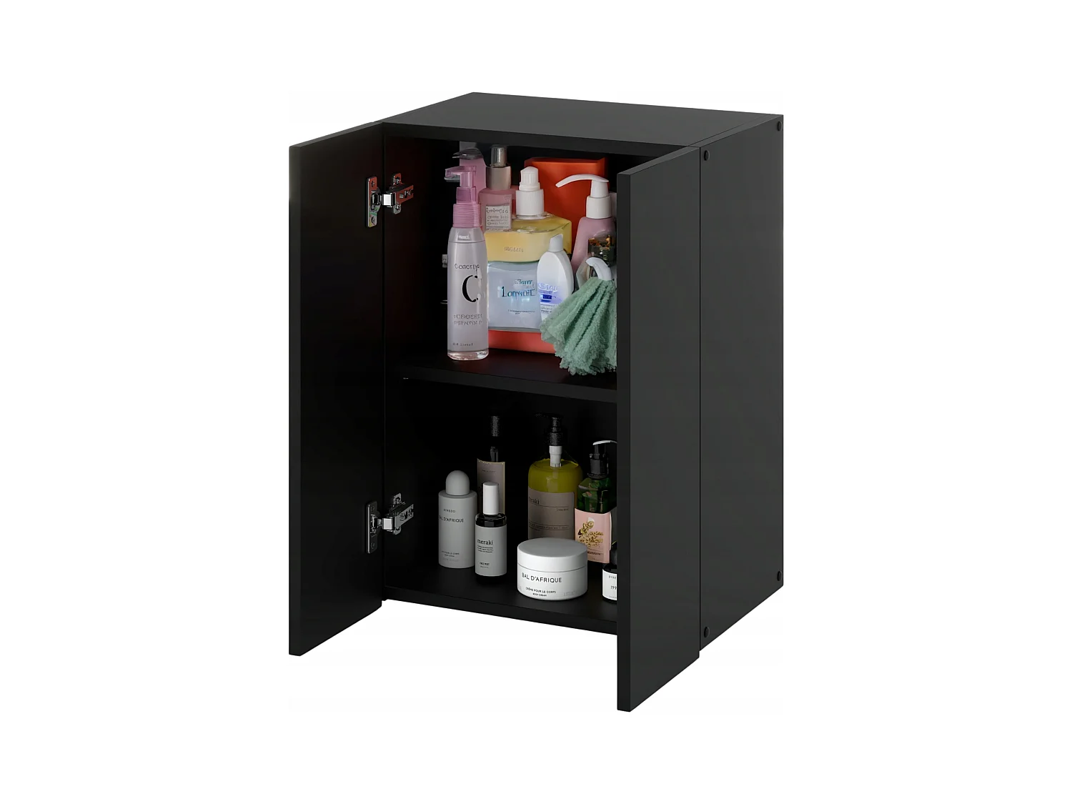 Armoire murale NOIRE 40x25x60cm – Meuble haut et colonne pour salle de bain