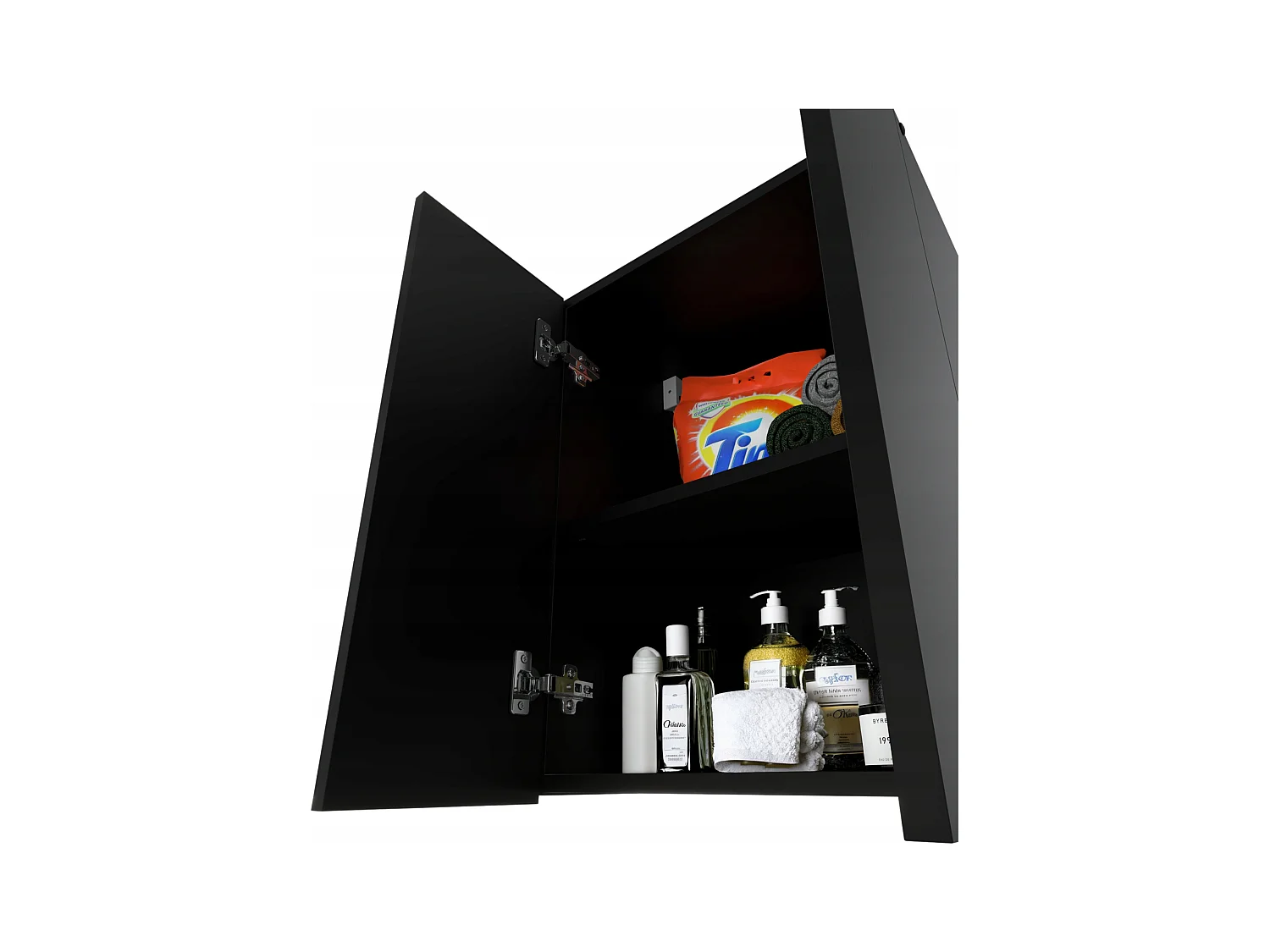 Armoire murale NOIRE 40x25x60cm – Meuble haut et colonne pour salle de bain