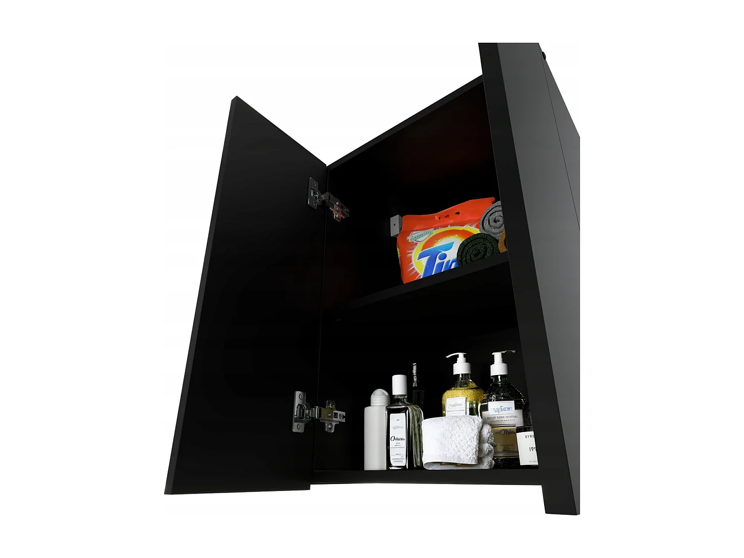 Armoire murale NOIRE 40x25x60cm – Meuble haut et colonne pour salle de bain