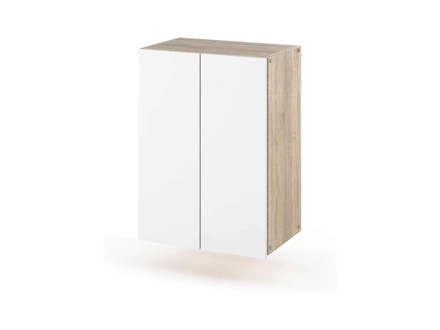 Armoire murale Blanc & Chêne Sonoma 40x25x60cm – Meuble haut et colonne pour salle de bain