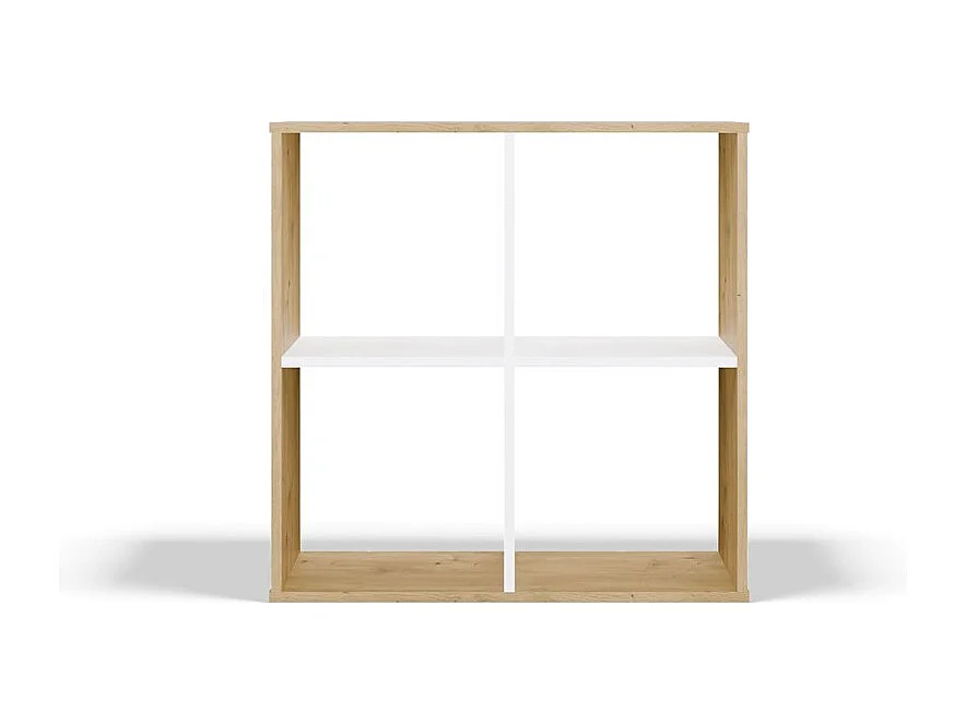 MARION - Scaffale funzionale a scomparti per camera da letto/ufficio/soggiorno - Dimensioni: 75x75x30 - Artigianale e bianco