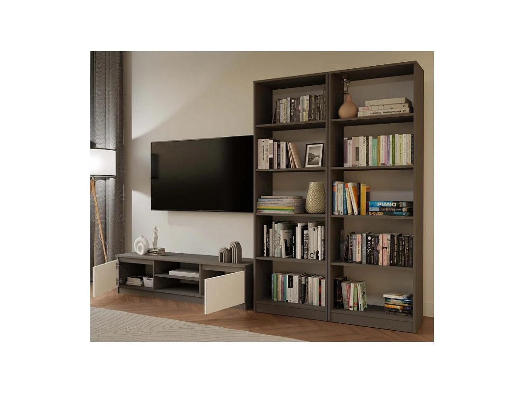 Regał Onyx R60 | Antracyt | 60x30x182 cm |  Książki Zabawki Segregatory