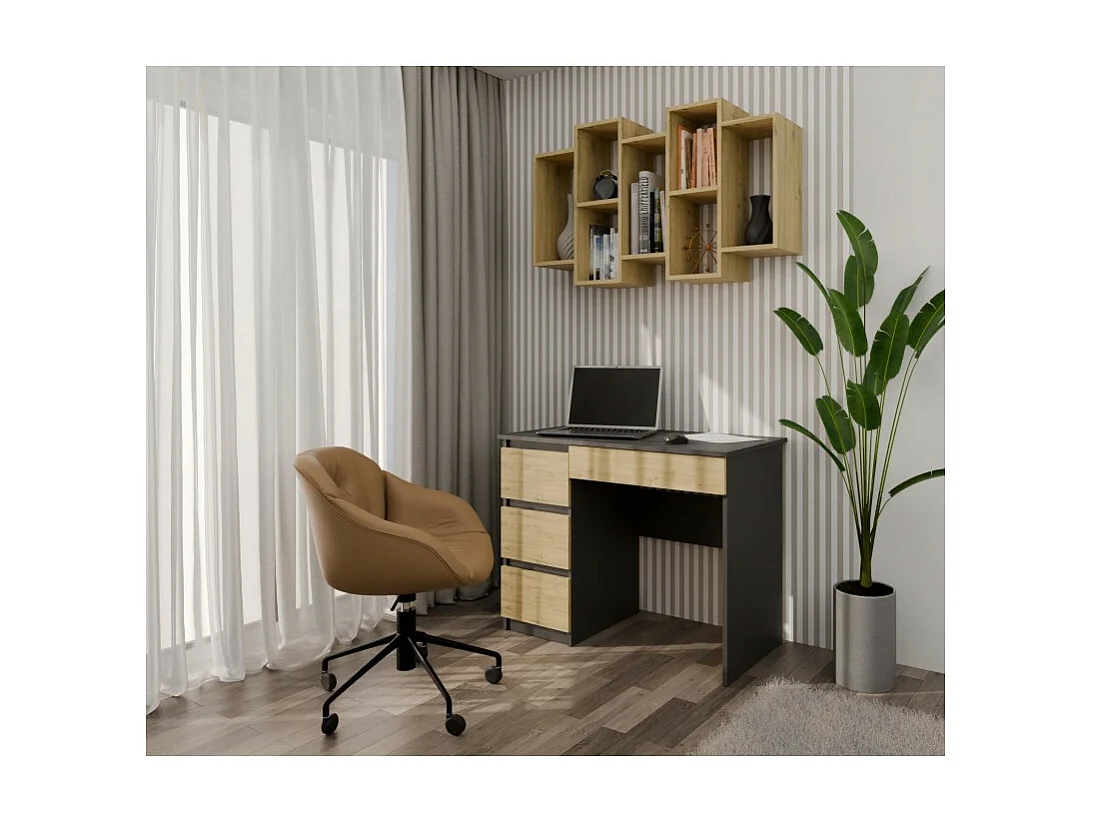 Regał Wiszący BILBAO 7.0 | Dąb Artisan | 129.5x20x65 cm |  Regał Wiszący Ścienny