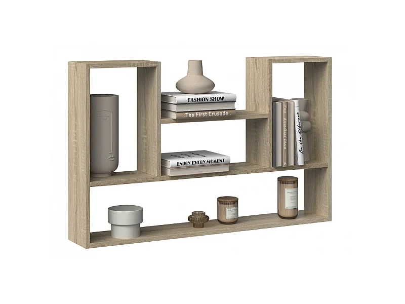 Regał wiszący Bilbao 4P |Dąb Sonoma | 100x16x60 cm | Regał wiszący ścienny