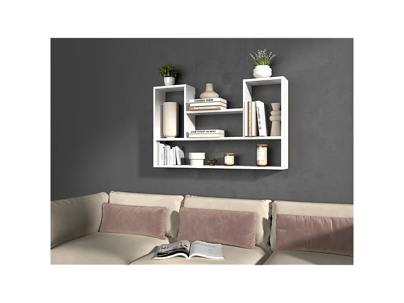 Regał wiszący Bilbao 4P |Biały |100x16x60 cm | Regał wiszący ścienny