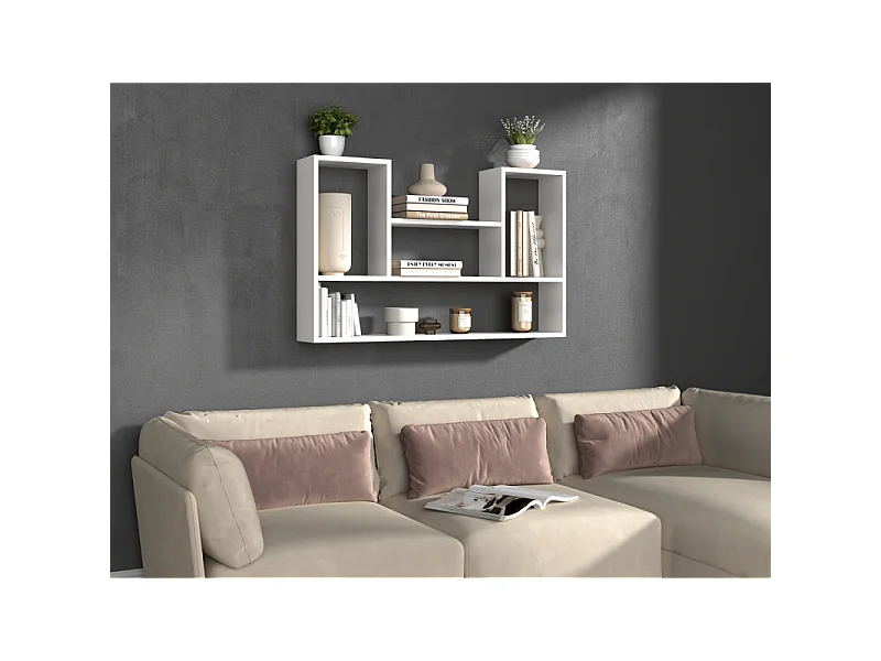 Regał wiszący Bilbao 4P |Biały |100x16x60 cm | Regał wiszący ścienny