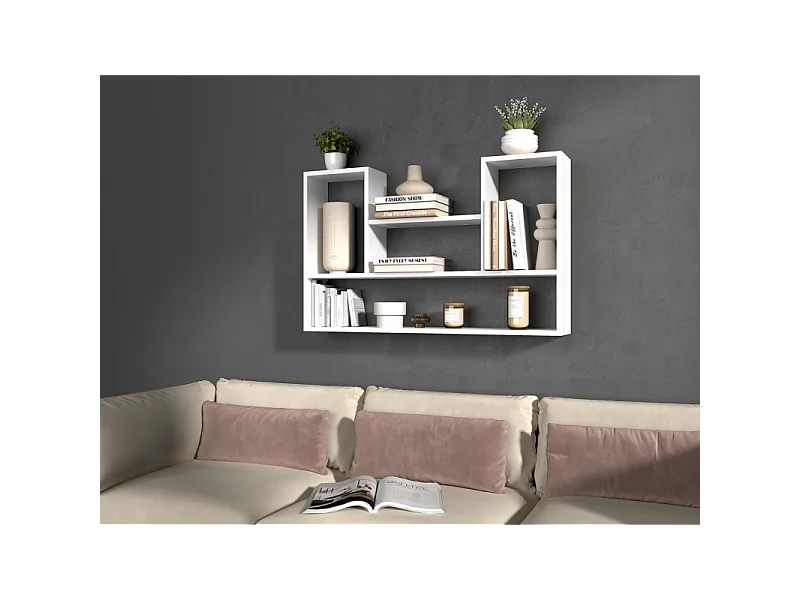 Regał wiszący Bilbao 4P |Biały |100x16x60 cm | Regał wiszący ścienny