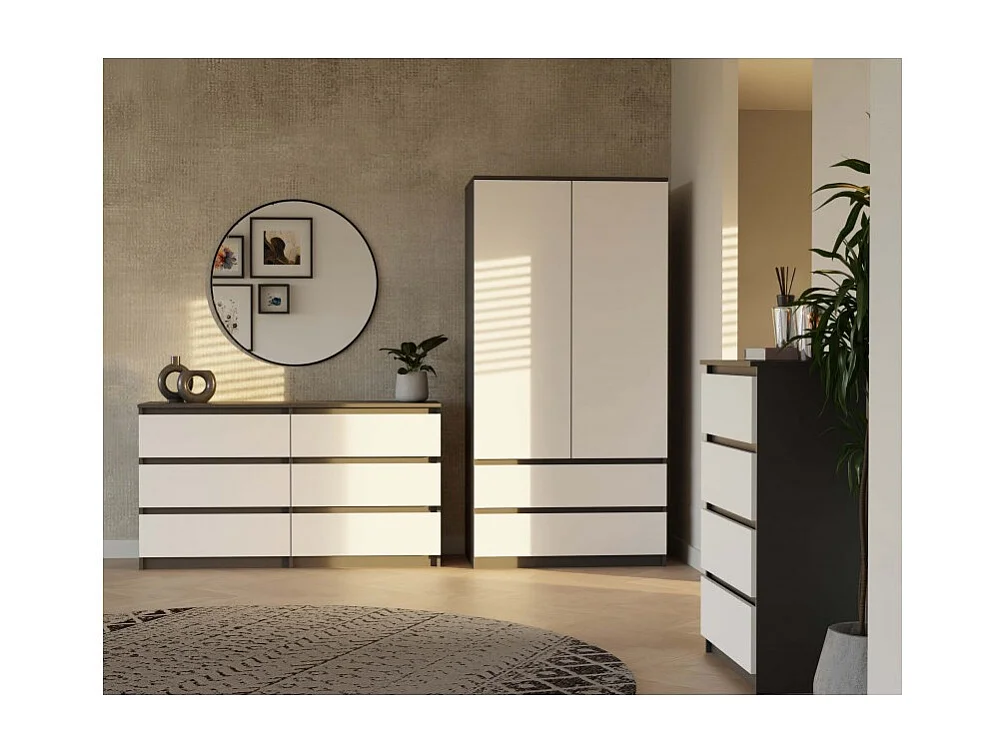 Commode Malwa M6 140 - ANTHRACITE/BLANC