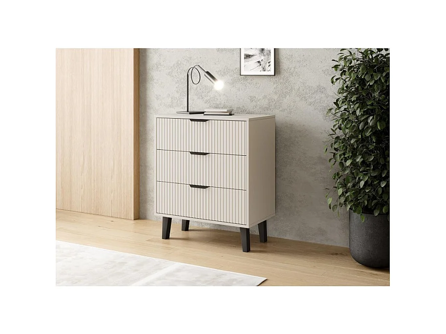 Komoda Scandi 3S Slim| Kaszmir| 70x39x81.5 cm | Nowoczesny Design
