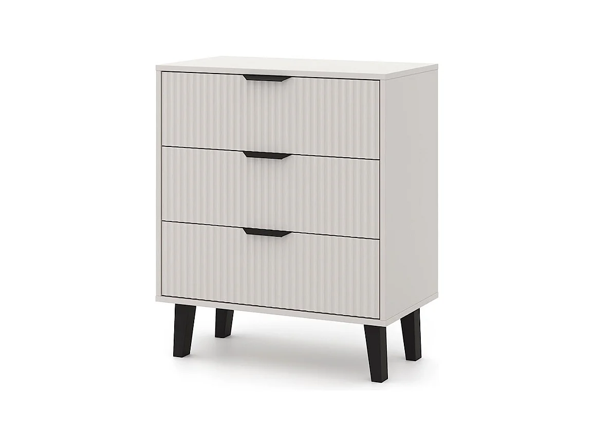 Komoda Scandi 3S Slim| Kaszmir| 70x39x81.5 cm | Nowoczesny Design