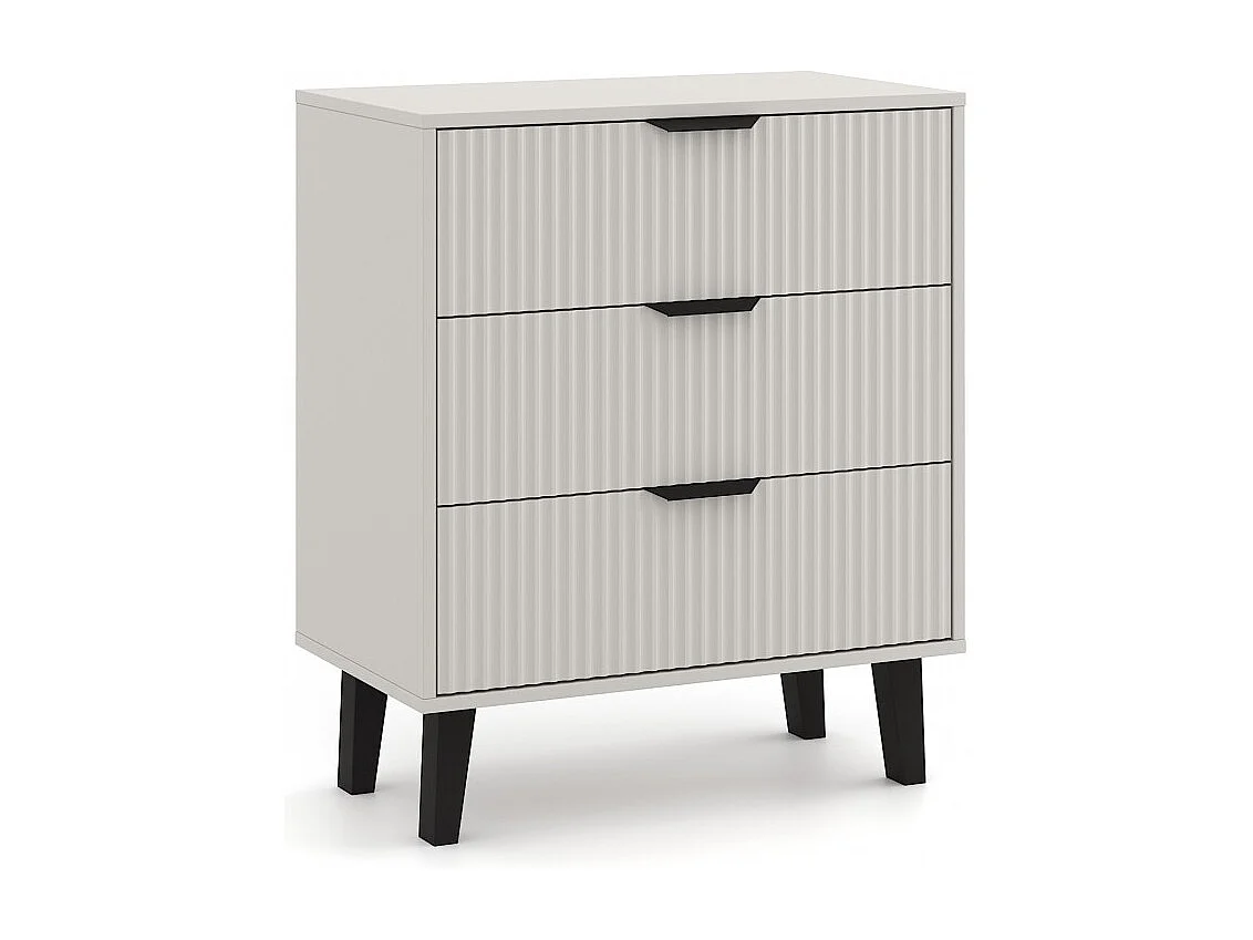 Komoda Scandi 3S Slim| Kaszmir| 70x39x81.5 cm | Nowoczesny Design