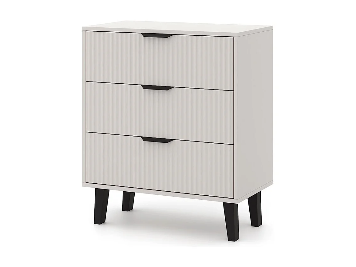 Komoda Scandi 3S Slim| Kaszmir| 70x39x81.5 cm | Nowoczesny Design