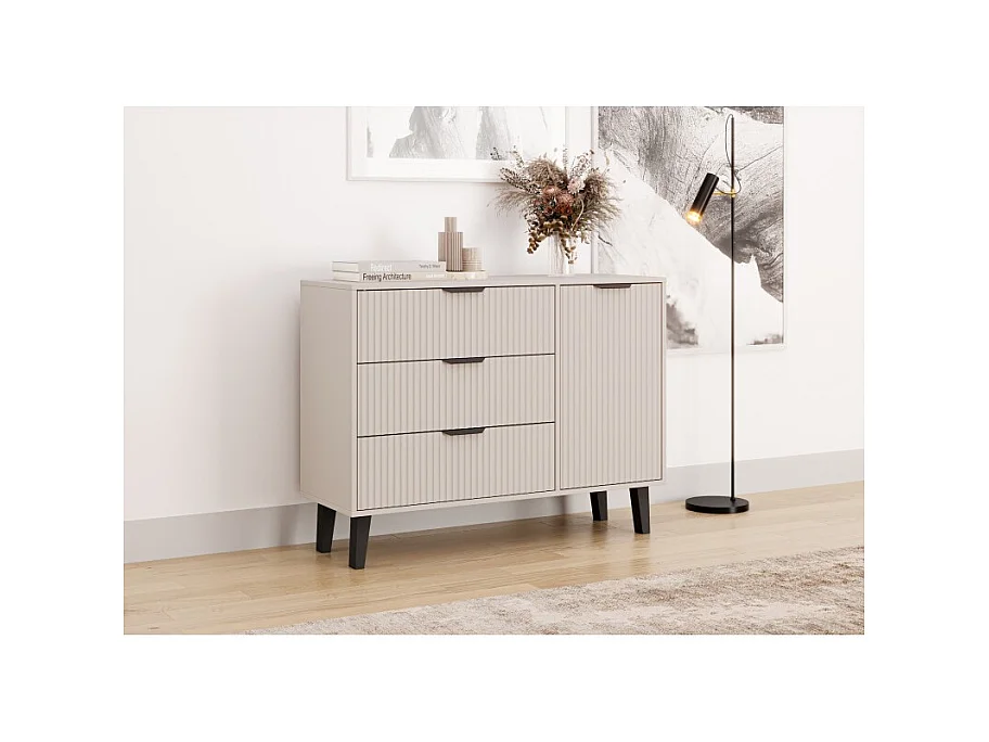 Komoda Scandi 1D3S | Kaszmir | 110x39x81,5 cm | Skandynawski Styl