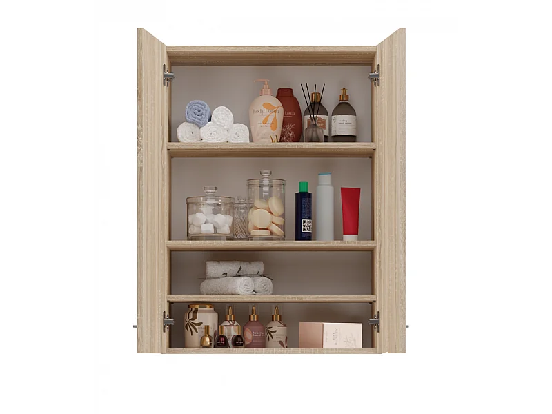 Szafka Pola MINI DD | Dąb Sonoma | 64x30x90 cm |  Szafka Łazienkowa Wisząca