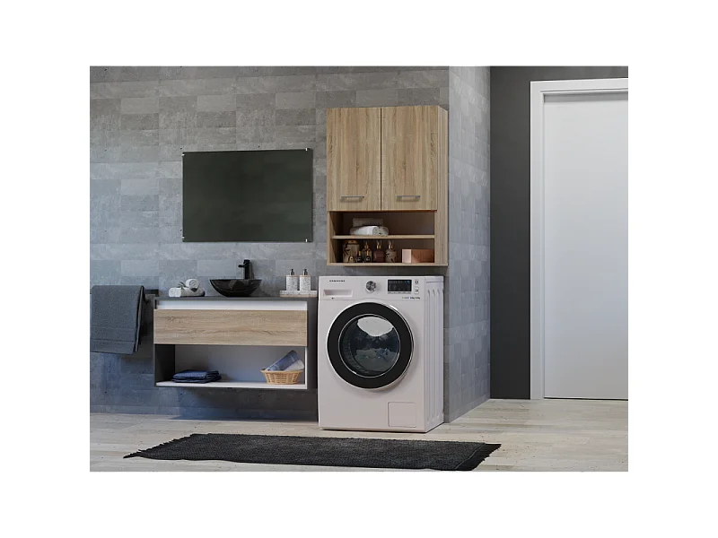 Szafka Pola MINI DK |  Dąb Sonoma | 64x30x90 cm | Szafka Łazienkowa  Wisząca