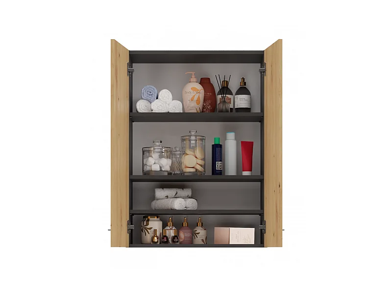 Armoire pour lave-linge Pola MINI/DD - ANTHRACITE/ARTISAN