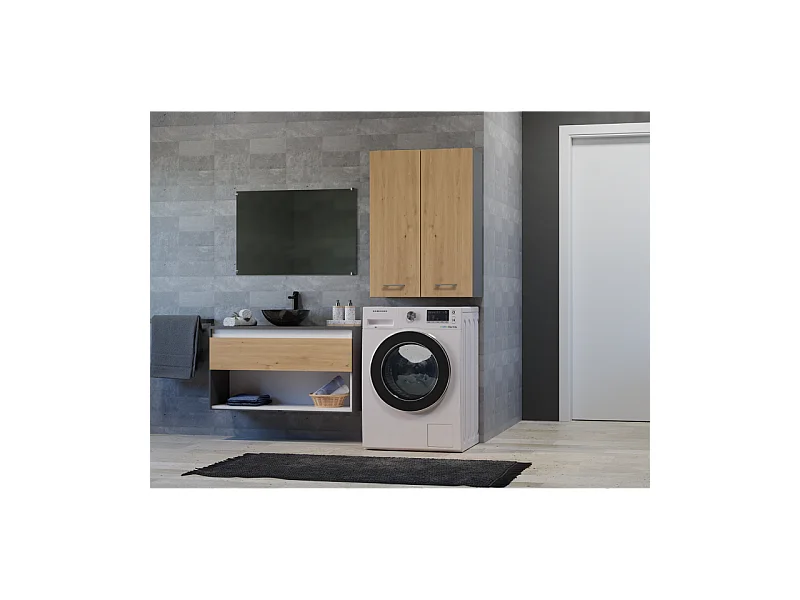 Armoire pour lave-linge Pola MINI/DD - ANTHRACITE/ARTISAN