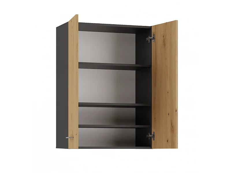 Szafka Pola MINI DD | Antracyt/Dąb Artisan | 64x30x90 cm |  Szafka Łazienkowa Wisząca