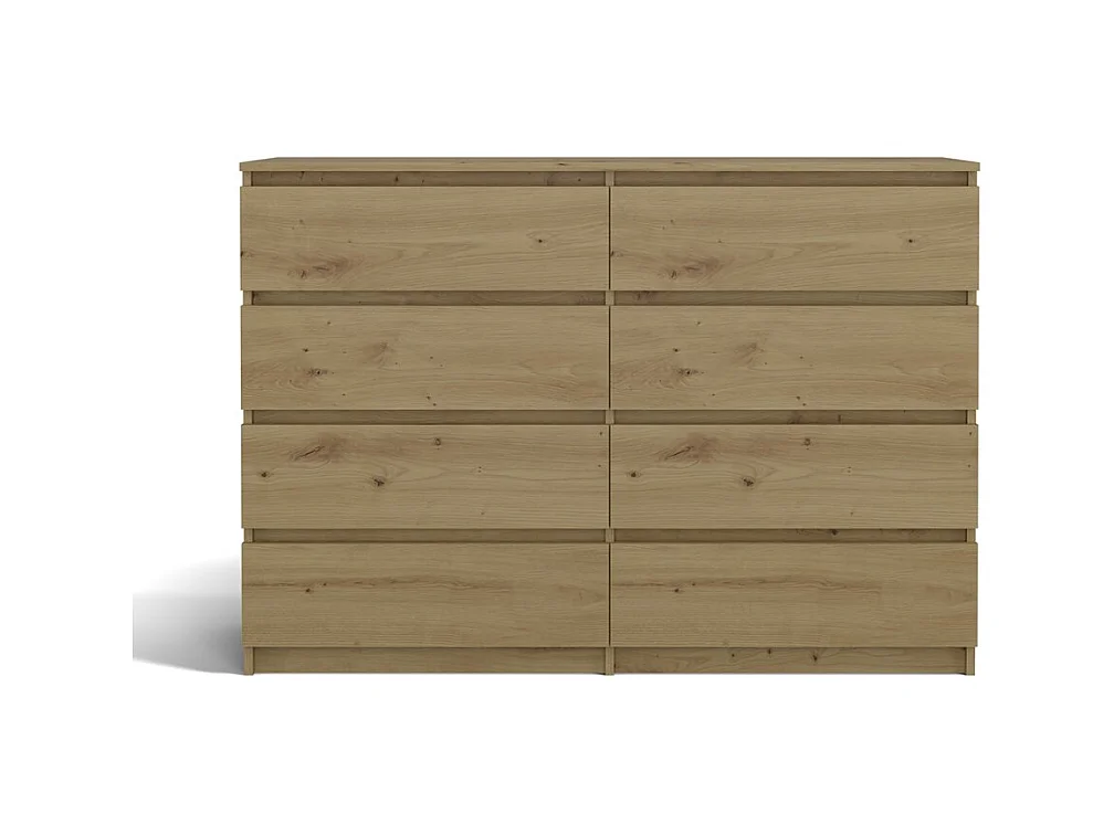 Komoda Malwa M8/140 | Dąb Artisan | 138x40x97 cm |  8 Szuflad