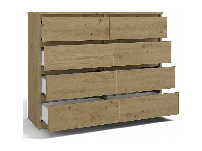 Komoda Malwa M8/140 | Dąb Artisan | 138x40x97 cm |  8 Szuflad