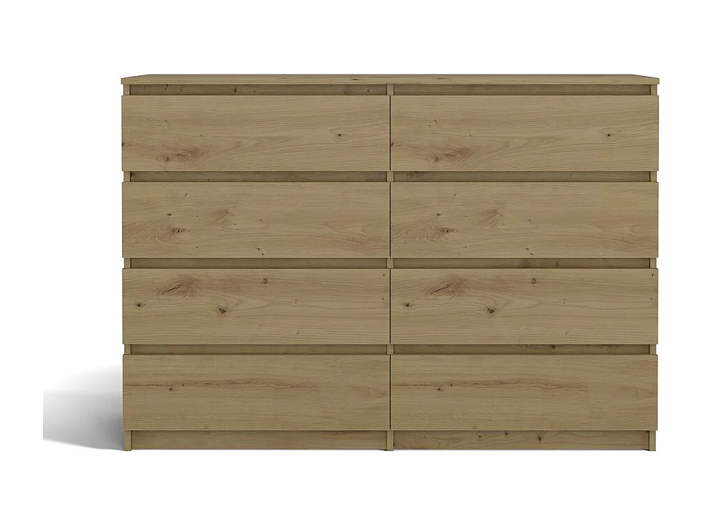 Komoda Malwa M8/140 | Dąb Artisan | 138x40x97 cm |  8 Szuflad