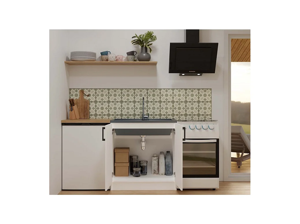 JASPER – Küchenunterschrank im skandinavischen Stil – 80 x 45,5 x 82 cm – 2 Türen