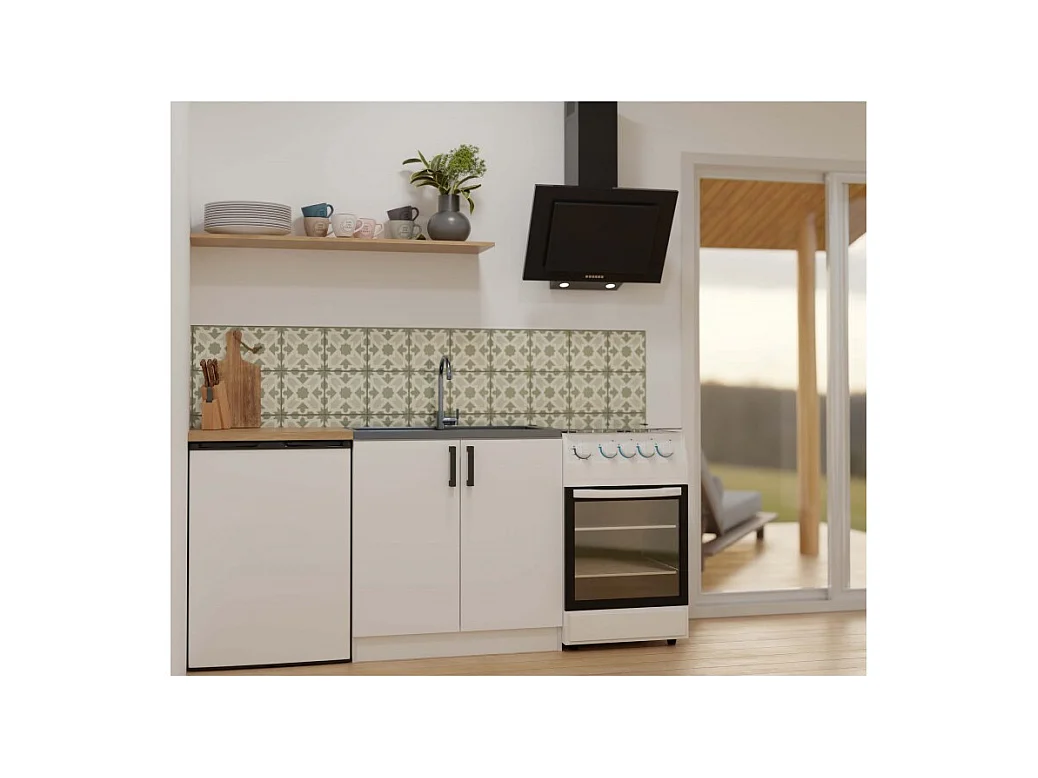 JASPER – Küchenunterschrank im skandinavischen Stil – 80 x 45,5 x 82 cm – 2 Türen